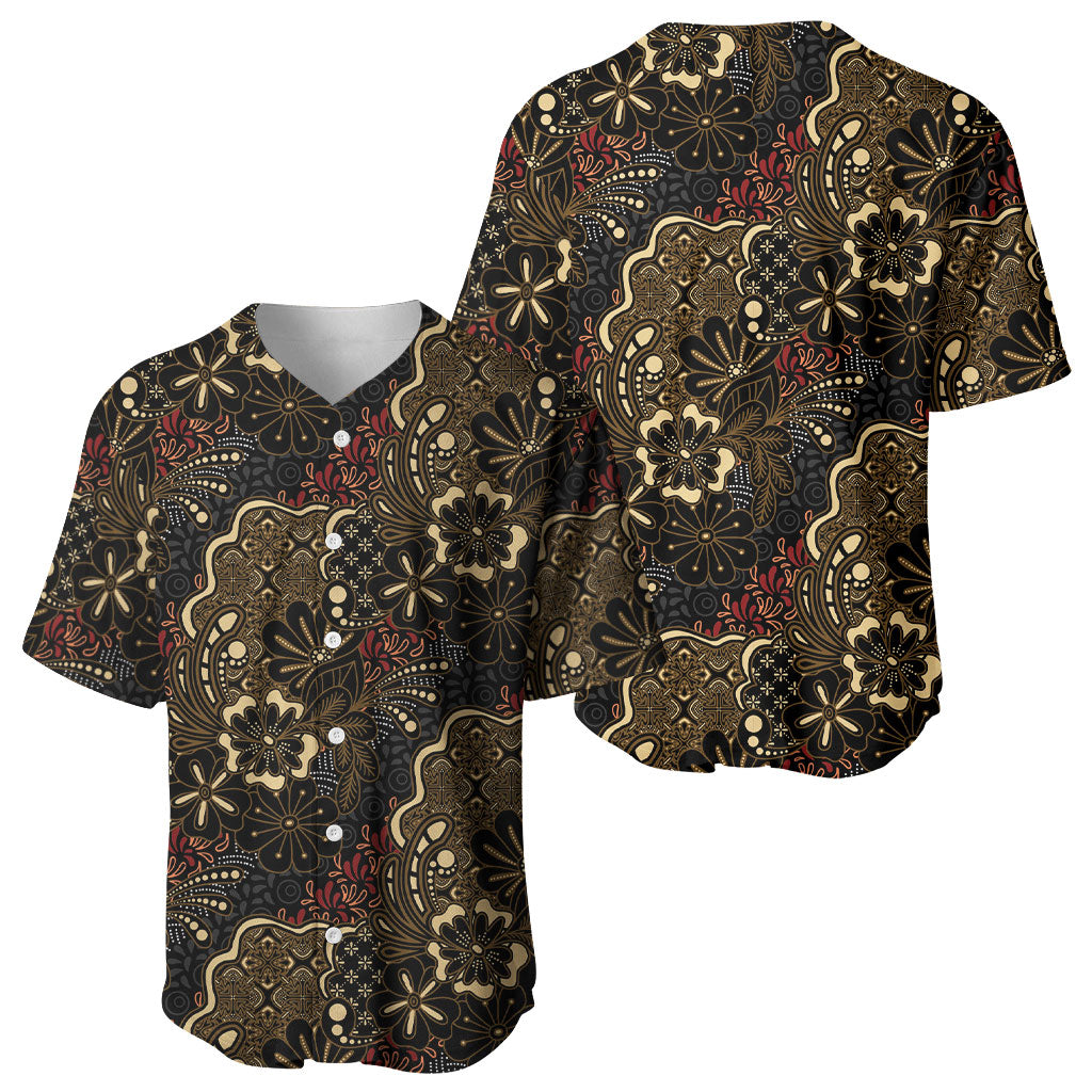 Batik Sekar Jagad Baseball Jersey Indonesian Traditional Pattern