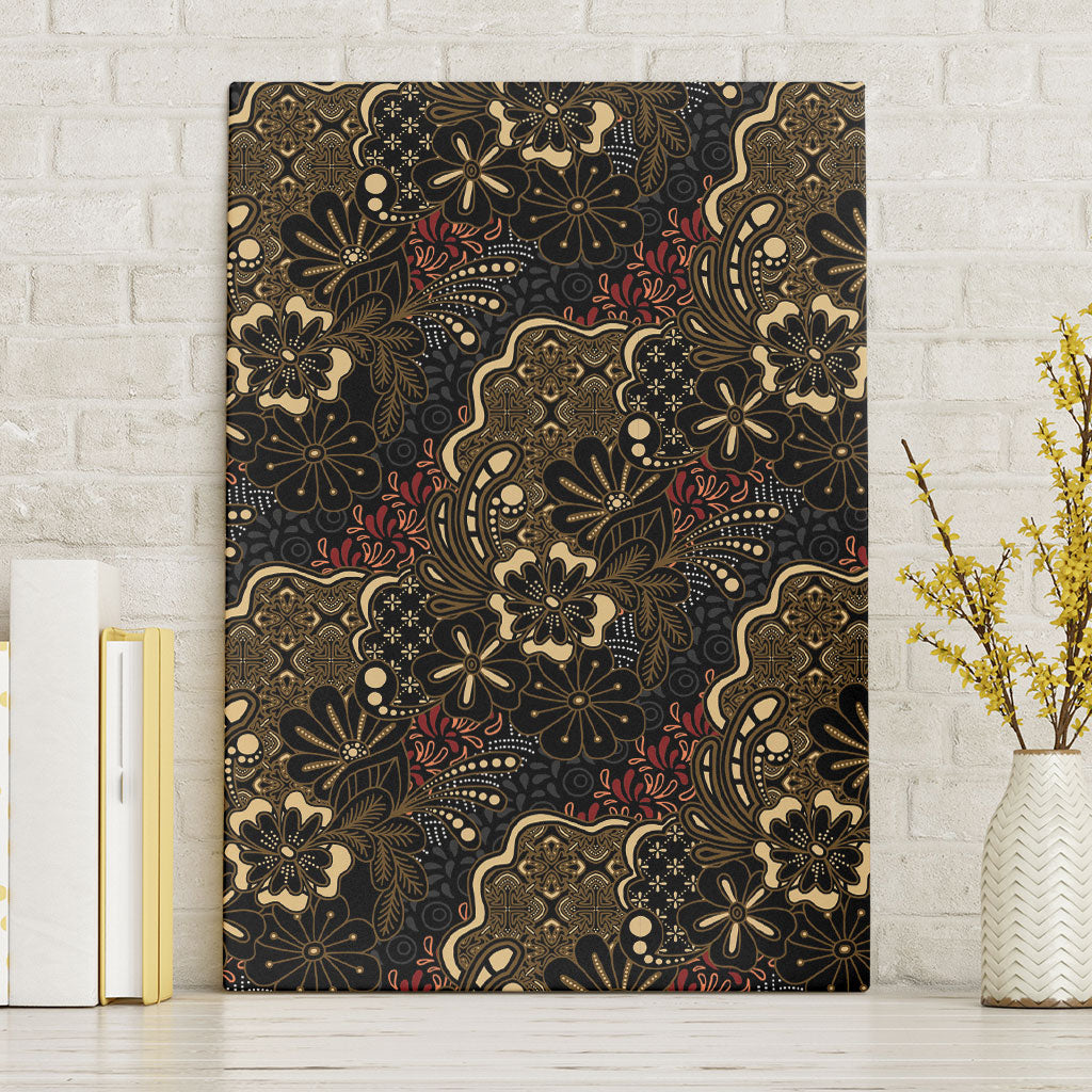 Batik Sekar Jagad Canvas Wall Art Indonesian Traditional Pattern