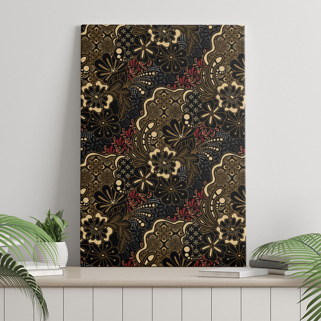 Batik Sekar Jagad Canvas Wall Art Indonesian Traditional Pattern