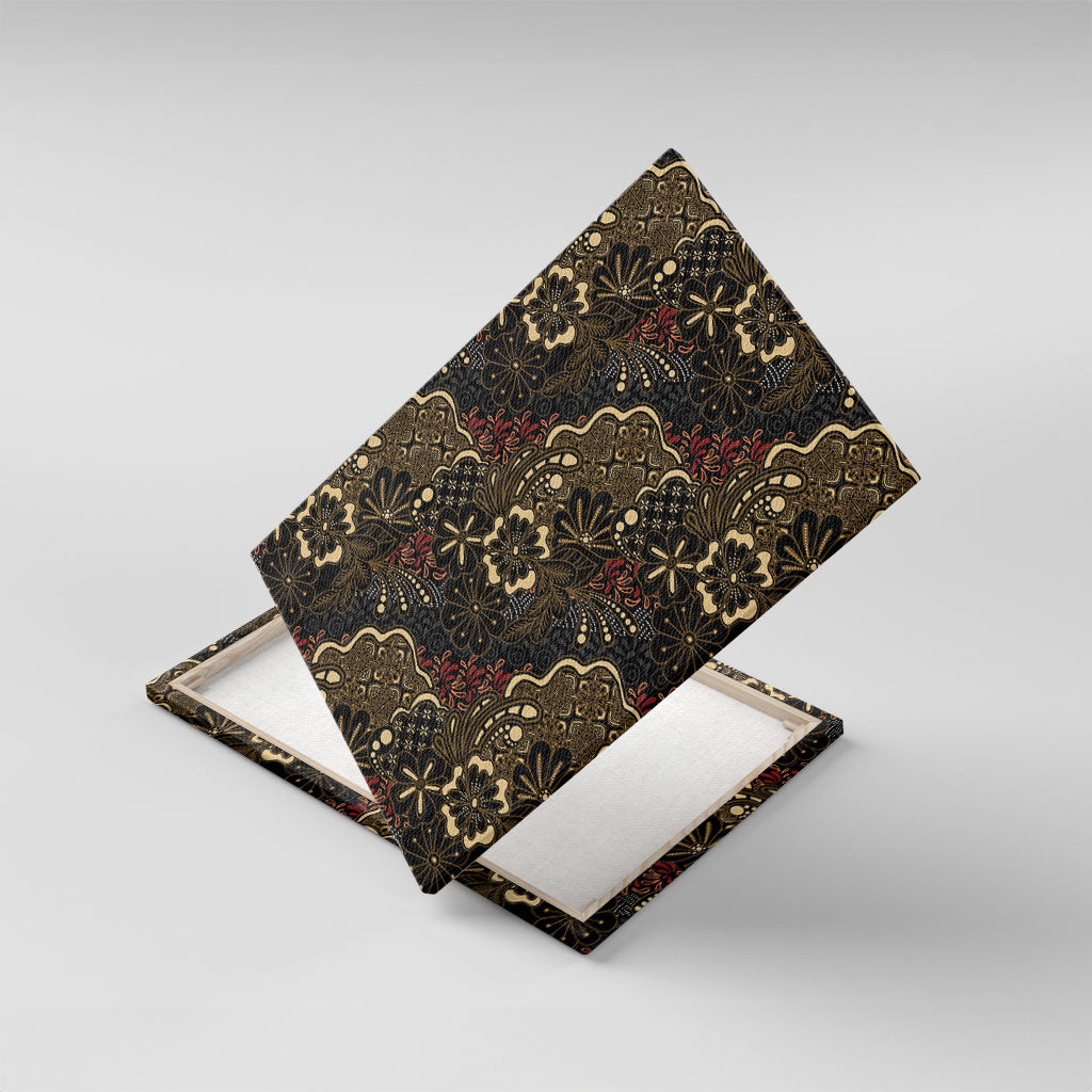 Batik Sekar Jagad Canvas Wall Art Indonesian Traditional Pattern