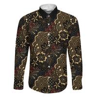 Batik Sekar Jagad Family Matching Off The Shoulder Long Sleeve Dress and Hawaiian Shirt Indonesian Traditional Pattern
