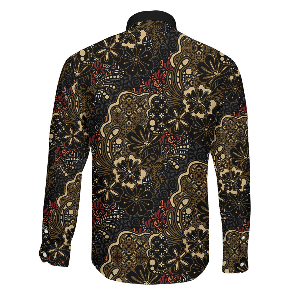 Batik Sekar Jagad Family Matching Off Shoulder Maxi Dress and Hawaiian Shirt Indonesian Traditional Pattern