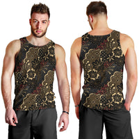 Batik Sekar Jagad Men Tank Top Indonesian Traditional Pattern