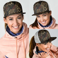 Batik Sekar Jagad Mesh Trucker Cap Indonesian Traditional Pattern