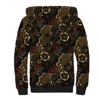 Batik Sekar Jagad Sherpa Hoodie Indonesian Traditional Pattern