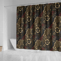 Batik Sekar Jagad Shower Curtain Indonesian Traditional Pattern