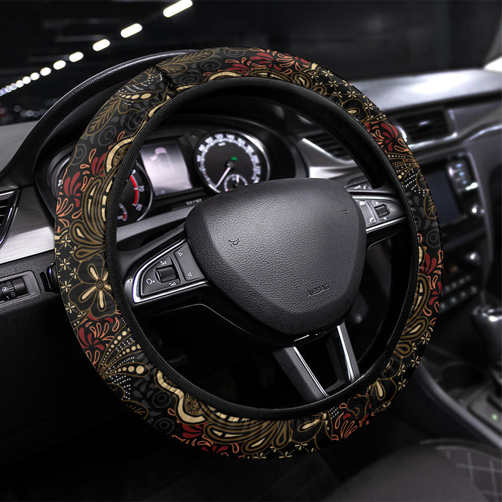 Batik Sekar Jagad Steering Wheel Cover Indonesian Traditional Pattern