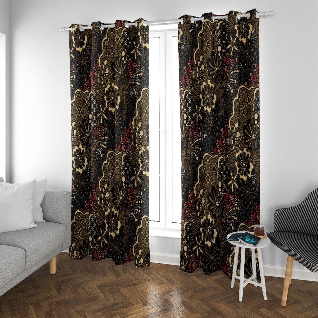 Batik Sekar Jagad Window Curtain Indonesian Traditional Pattern