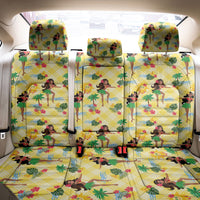 Hawaii Hula Girl Tropical Back Car Seat Cover Yellow Palaka