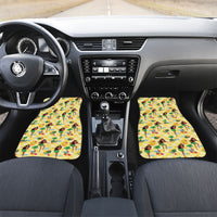 Hawaii Hula Girl Tropical Car Mats Yellow Palaka