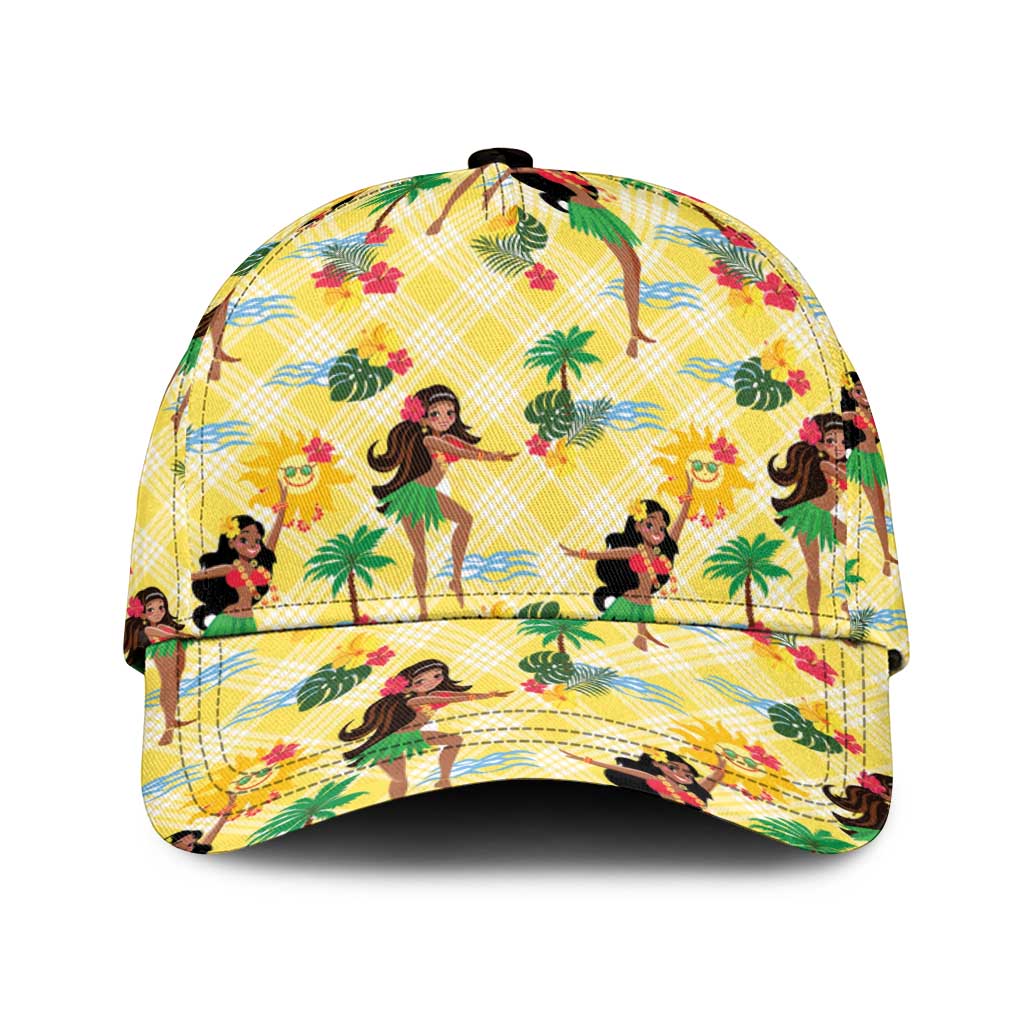 Hawaii Hula Girl Tropical Classic Cap Yellow Palaka