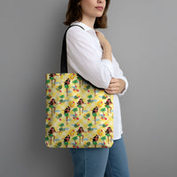 Hawaii Hula Girl Tropical Tote Bag Yellow Palaka