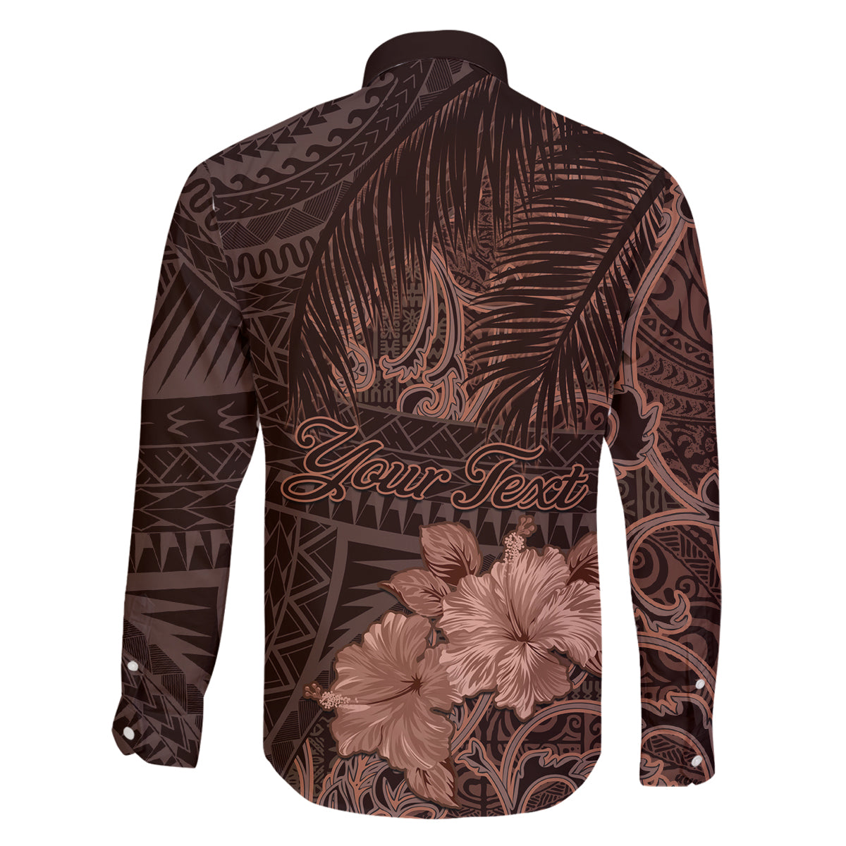 Bula Fiji Masi Family Matching Off Shoulder Short Dress and Hawaiian Shirt Fijian Tapa Vintage Dark Brown Version LT01 - Polynesian Pride