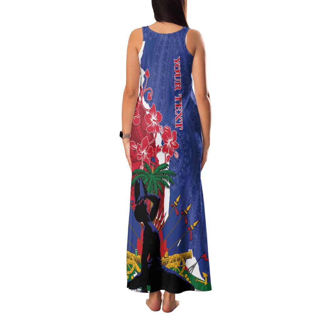 Personalised Haiti Le Marron Inconnu Family Matching Tank Maxi Dress and Hawaiian Shirt Dashiki Mix Polynesian Pattern