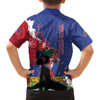 Personalised Haiti Le Marron Inconnu Kid Hawaiian Shirt Dashiki Mix Polynesian Pattern