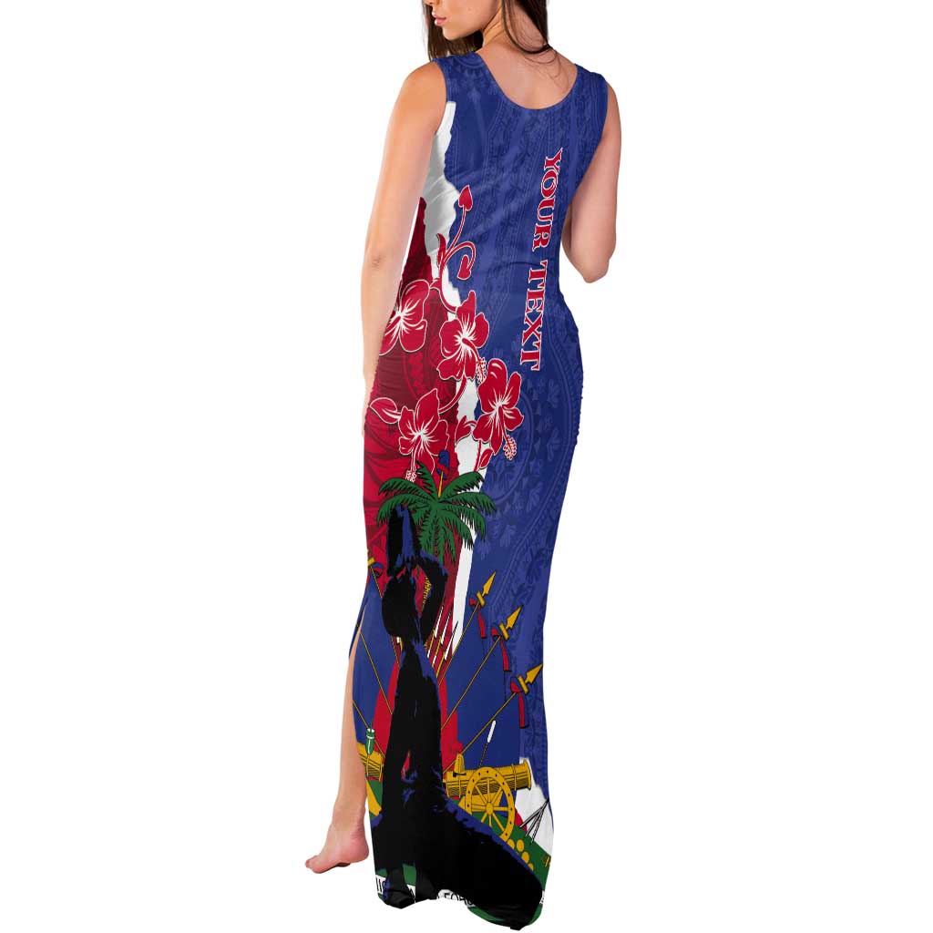Personalised Haiti Le Marron Inconnu Tank Maxi Dress Dashiki Mix Polynesian Pattern