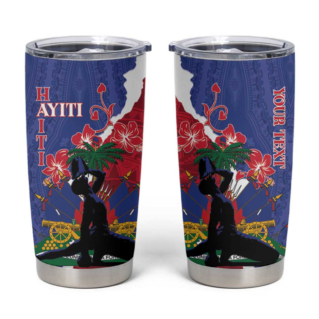Personalised Haiti Le Marron Inconnu Tumbler Cup Dashiki Mix Polynesian Pattern