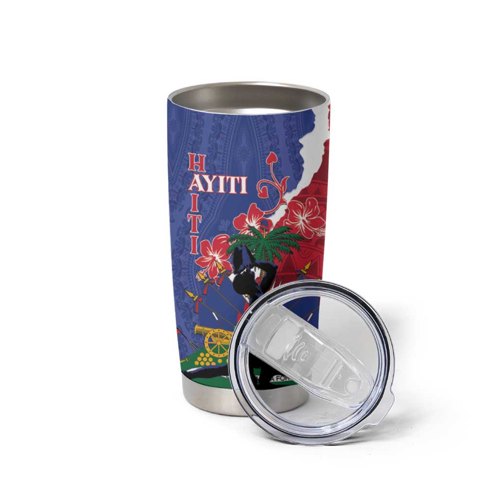 Personalised Haiti Le Marron Inconnu Tumbler Cup Dashiki Mix Polynesian Pattern