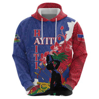 Personalised Haiti Le Marron Inconnu Zip Hoodie Dashiki Mix Polynesian Pattern