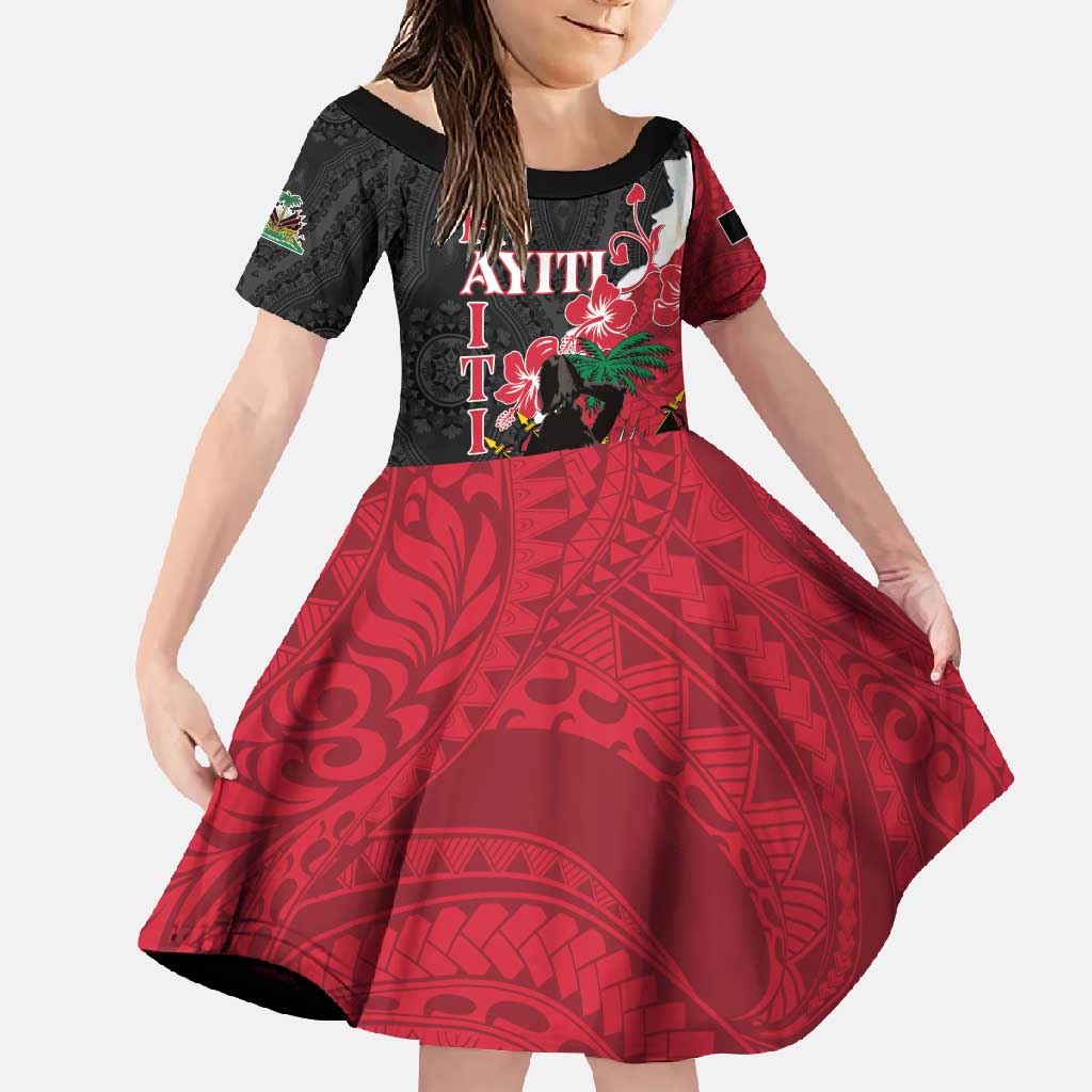Personalised Ayiti Neg Marron Family Matching Tank Maxi Dress and Hawaiian Shirt Dashiki Mix Polynesian Pattern