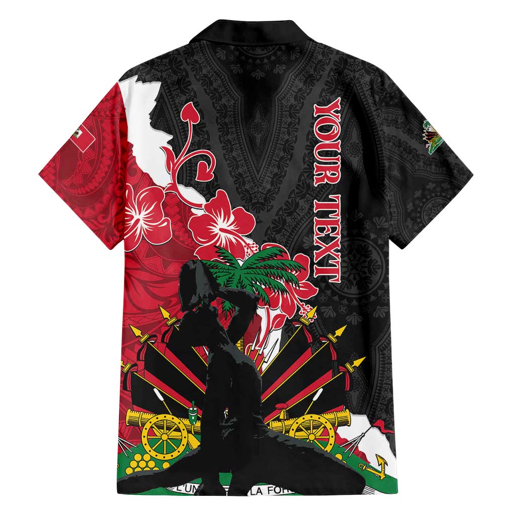 Personalised Ayiti Neg Marron Family Matching Tank Maxi Dress and Hawaiian Shirt Dashiki Mix Polynesian Pattern