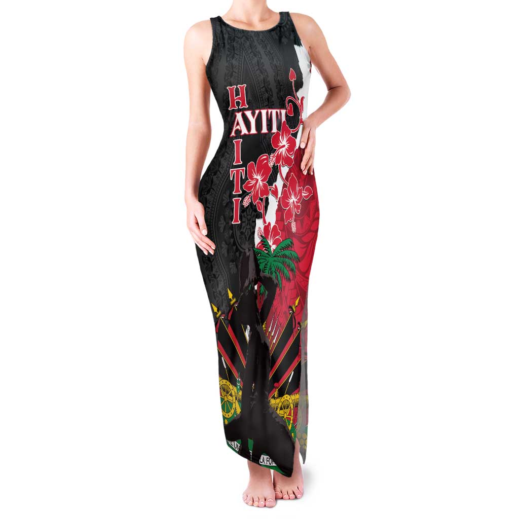 Personalised Ayiti Neg Marron Family Matching Tank Maxi Dress and Hawaiian Shirt Dashiki Mix Polynesian Pattern