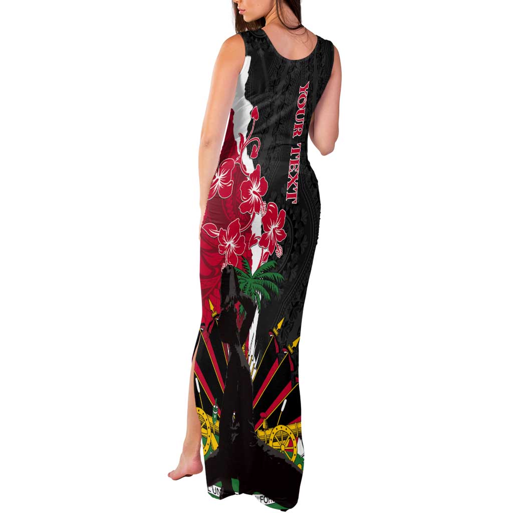 Personalised Ayiti Neg Marron Tank Maxi Dress Dashiki Mix Polynesian Pattern