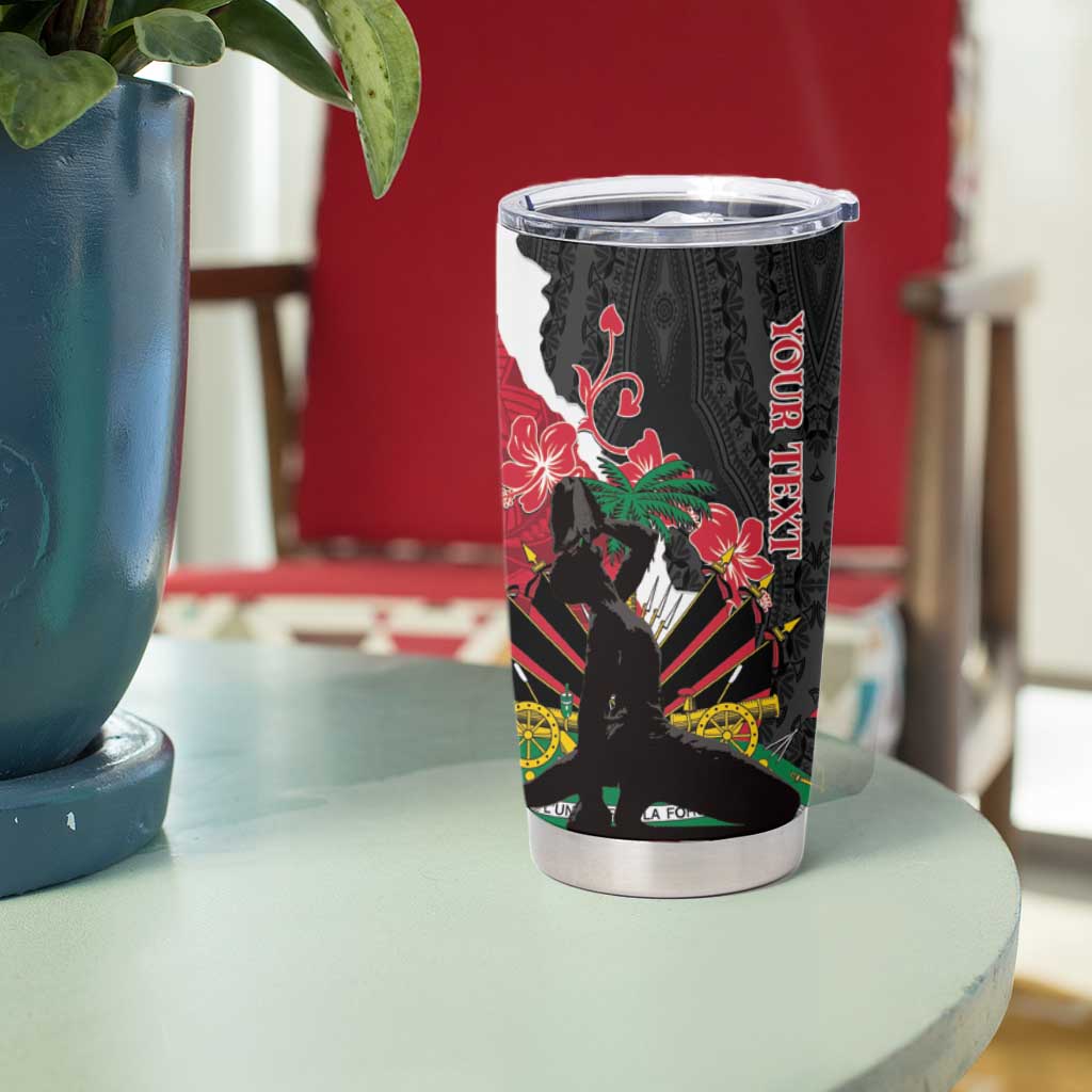 Personalised Ayiti Neg Marron Tumbler Cup Dashiki Mix Polynesian Pattern