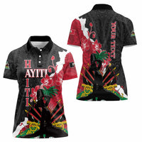Personalised Ayiti Neg Marron Women Polo Shirt Dashiki Mix Polynesian Pattern