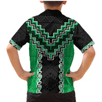 Green Niho Taniwha Mix Poutama Family Matching Mermaid Dress and Hawaiian Shirt Unique Taniko Aotearoa LT01 - Polynesian Pride