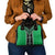 Green Niho Taniwha Mix Poutama Shoulder Handbag Unique Taniko Aotearoa