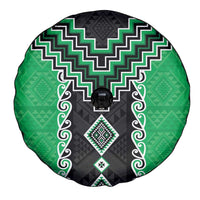 Green Niho Taniwha Mix Poutama Spare Tire Cover Unique Taniko Aotearoa LT01 - Polynesian Pride