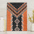 Orange Niho Taniwha Mix Poutama Canvas Wall Art Unique Taniko Aotearoa