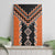 Orange Niho Taniwha Mix Poutama Canvas Wall Art Unique Taniko Aotearoa