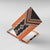 Orange Niho Taniwha Mix Poutama Canvas Wall Art Unique Taniko Aotearoa