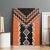 Orange Niho Taniwha Mix Poutama Canvas Wall Art Unique Taniko Aotearoa