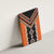 Orange Niho Taniwha Mix Poutama Canvas Wall Art Unique Taniko Aotearoa