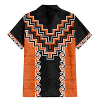 Orange Niho Taniwha Mix Poutama Family Matching Mermaid Dress and Hawaiian Shirt Unique Taniko Aotearoa LT01 - Polynesian Pride