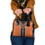Orange Niho Taniwha Mix Poutama Shoulder Handbag Unique Taniko Aotearoa