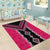 Pink Niho Taniwha Mix Poutama Area Rug Unique Taniko Aotearoa