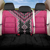Pink Niho Taniwha Mix Poutama Back Car Seat Cover Unique Taniko Aotearoa LT01 One Size Pink - Polynesian Pride