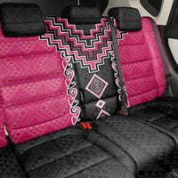 Pink Niho Taniwha Mix Poutama Back Car Seat Cover Unique Taniko Aotearoa LT01 - Polynesian Pride