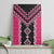 Pink Niho Taniwha Mix Poutama Canvas Wall Art Unique Taniko Aotearoa