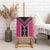 Pink Niho Taniwha Mix Poutama Canvas Wall Art Unique Taniko Aotearoa