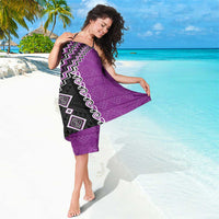 Purple Niho Taniwha Mix Poutama Sarong Unique Taniko Aotearoa