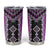 Purple Niho Taniwha Mix Poutama Tumbler Cup Unique Taniko Aotearoa