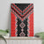 Red Niho Taniwha Mix Poutama Canvas Wall Art Unique Taniko Aotearoa