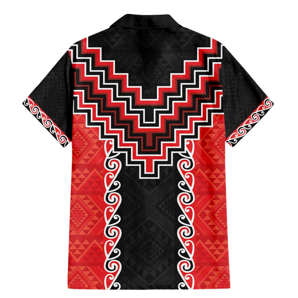 Red Niho Taniwha Mix Poutama Family Matching Mermaid Dress and Hawaiian Shirt Unique Taniko Aotearoa LT01 - Polynesian Pride