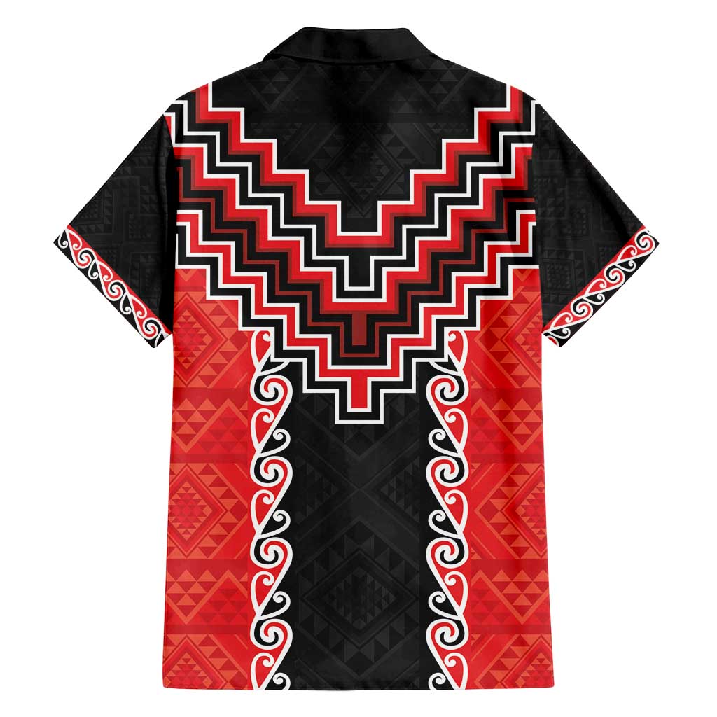 Red Niho Taniwha Mix Poutama Family Matching Tank Maxi Dress and Hawaiian Shirt Unique Taniko Aotearoa LT01 - Polynesian Pride