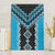 Sky Blue Niho Taniwha Mix Poutama Canvas Wall Art Unique Taniko Aotearoa